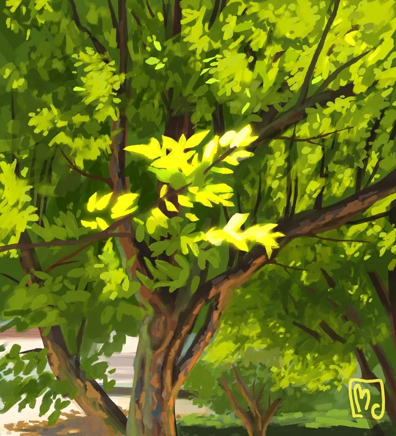 Memorial Trees painting